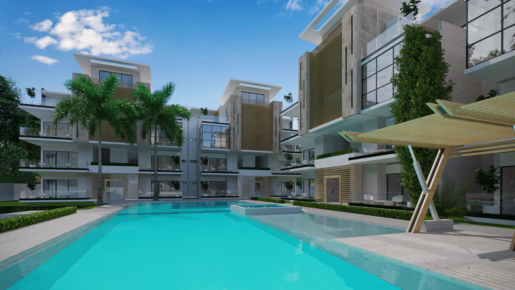 ID , Maiya Hermosa One Bedroom Condo for Sale in Los Corales, Punta Cana with Green Areas ()