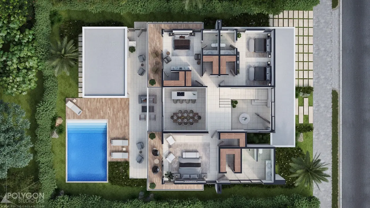 ID , Villa Las Sofias Three Bedroom Villa for Sale in Las Iguanas, Cap Cana with Balcony ()