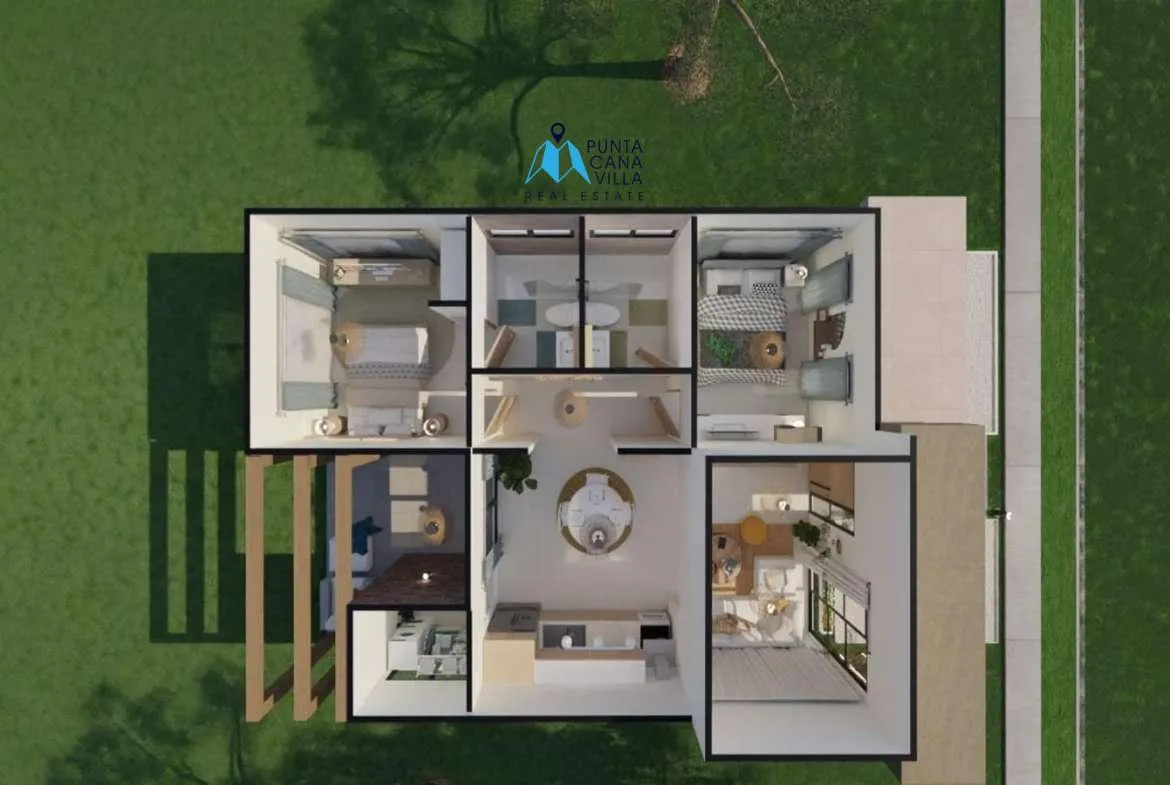 Heaven Two Bedroom Villa For Sale In Macao Punta Cana ()