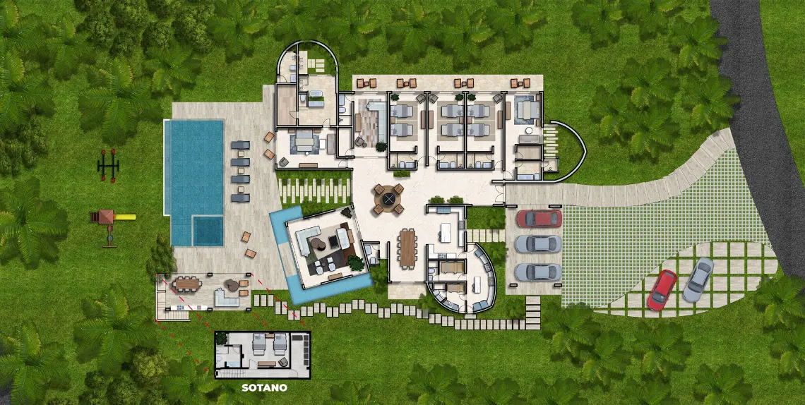 ID , Luxury Five Bedroom Villa for Sale at Las Canas , Casa de Campo, La Romana ()