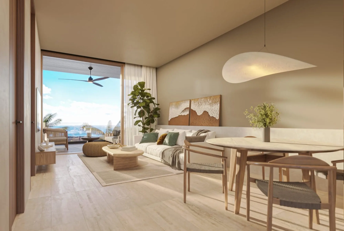 ID , Bonita Beach Residences One Bedroom Apartment with Maid's Room for Sale in Las Iguanas, Cap Cana ()