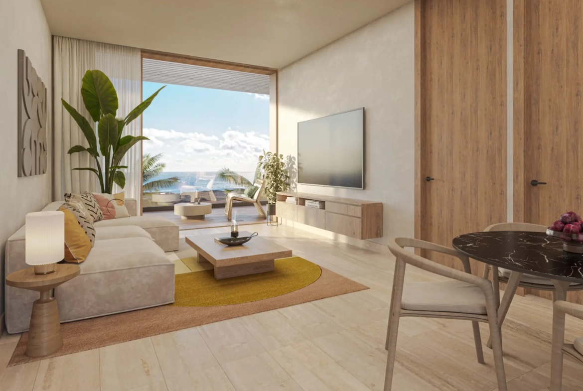 ID , Bonita Beach Residences One Bedroom Apartment with Maid's Room for Sale in Las Iguanas, Cap Cana ()