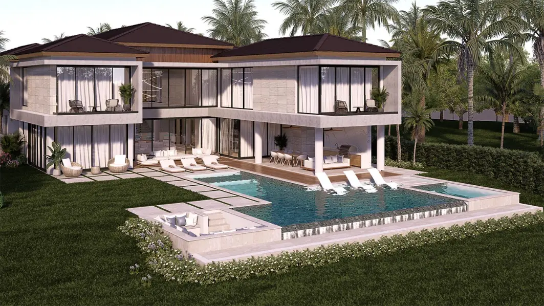 ID , Exclusive Six Bedroom Luxury Villa for Sale in Bahia Chavon , Casa de Campo, La Romana ()