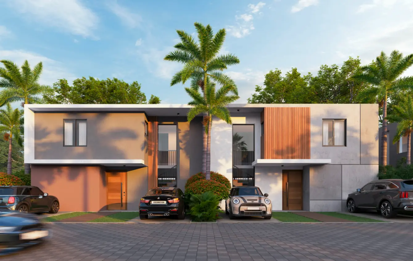 Modern 2-Bedroom Townhouse with Studio &amp; Terrace at Cassamare Residences, Vista Cana — Punta Cana