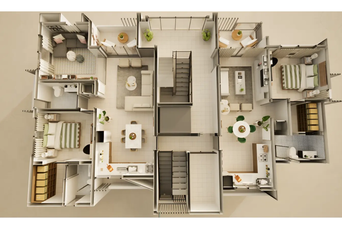 ID , Por Do Sol Residences Stylish Bedroom Apartment for Sale in Vista Cana, Punta Cana ()
