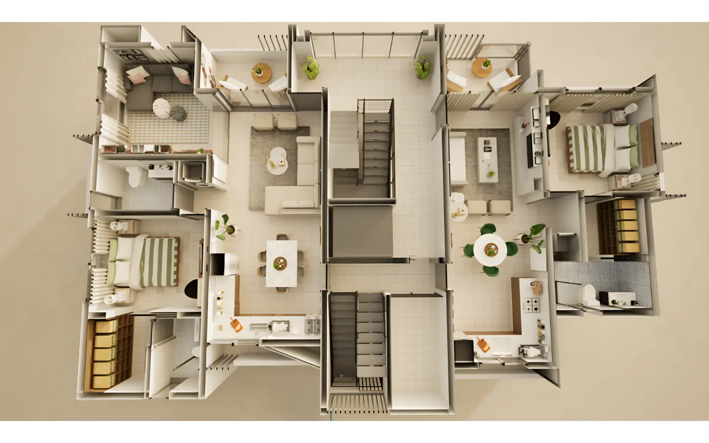 ID , Por Do Sol Residences Stylish Bedroom Apartment for Sale in Vista Cana, Punta Cana ()