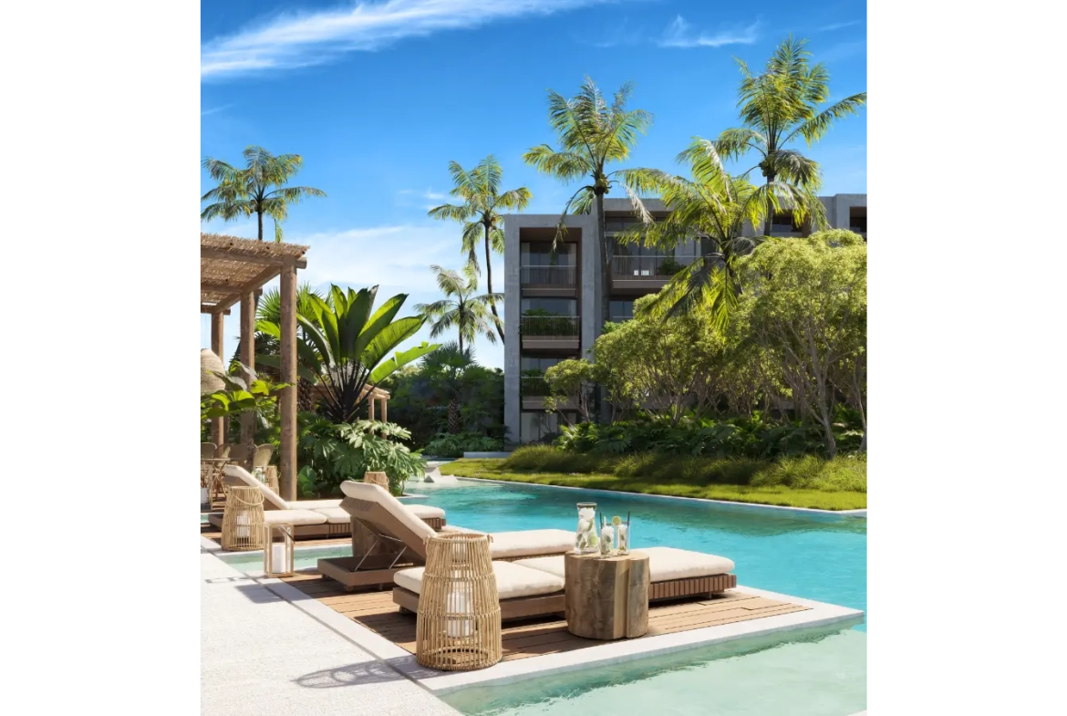 ID Ansaya at Aldea Elegant One Bedroom Penthouse for Sale in Downtown Punta Cana with Private Jacuzzi ()