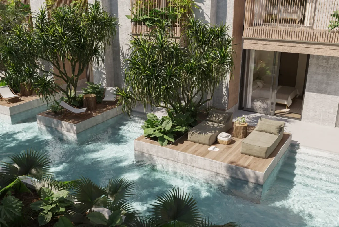 ID Ansaya at Aldea Elegant One Bedroom Penthouse for Sale in Downtown Punta Cana with Private Jacuzzi ()