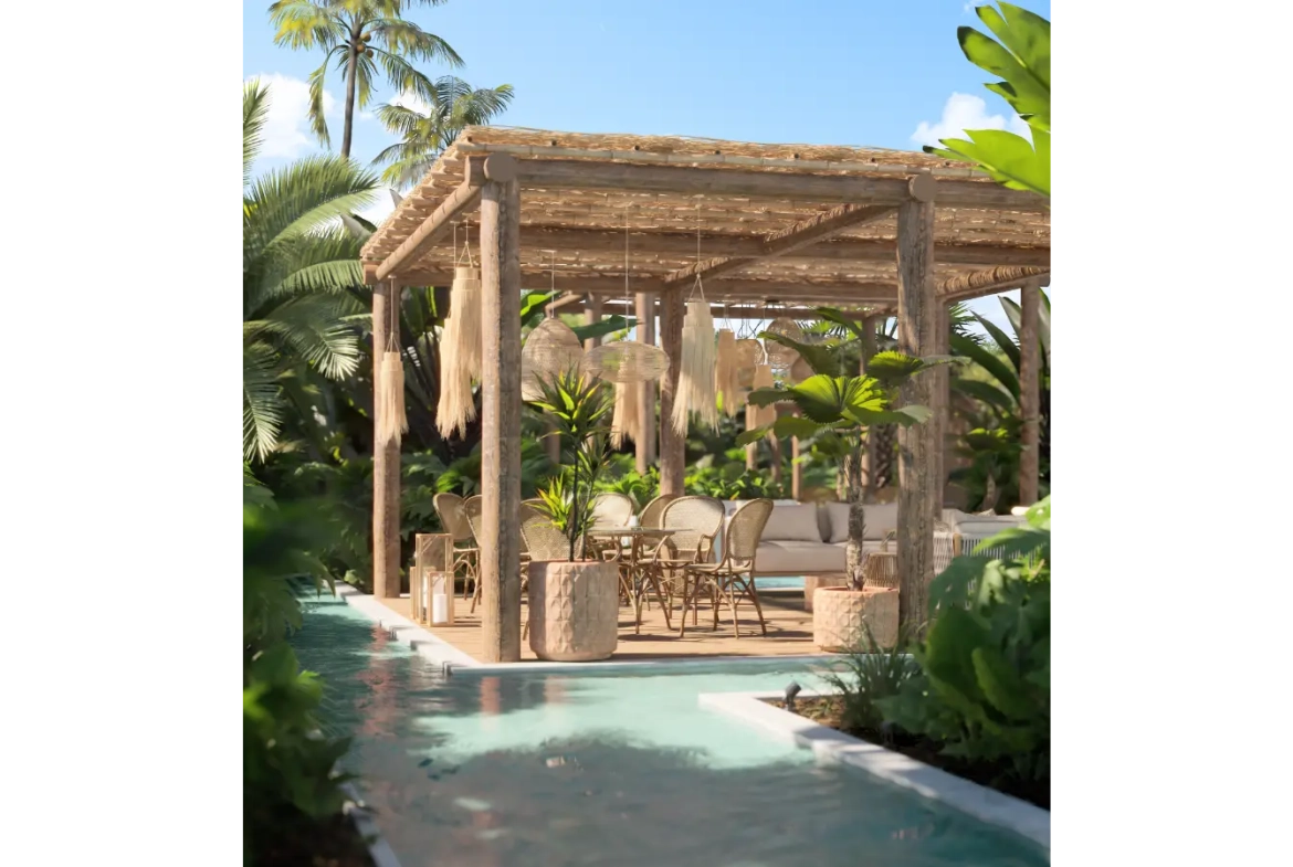 ID Ansaya at Aldea One Bedroom Apartment for Sale in Downtown Punta Cana with Sundeck ()