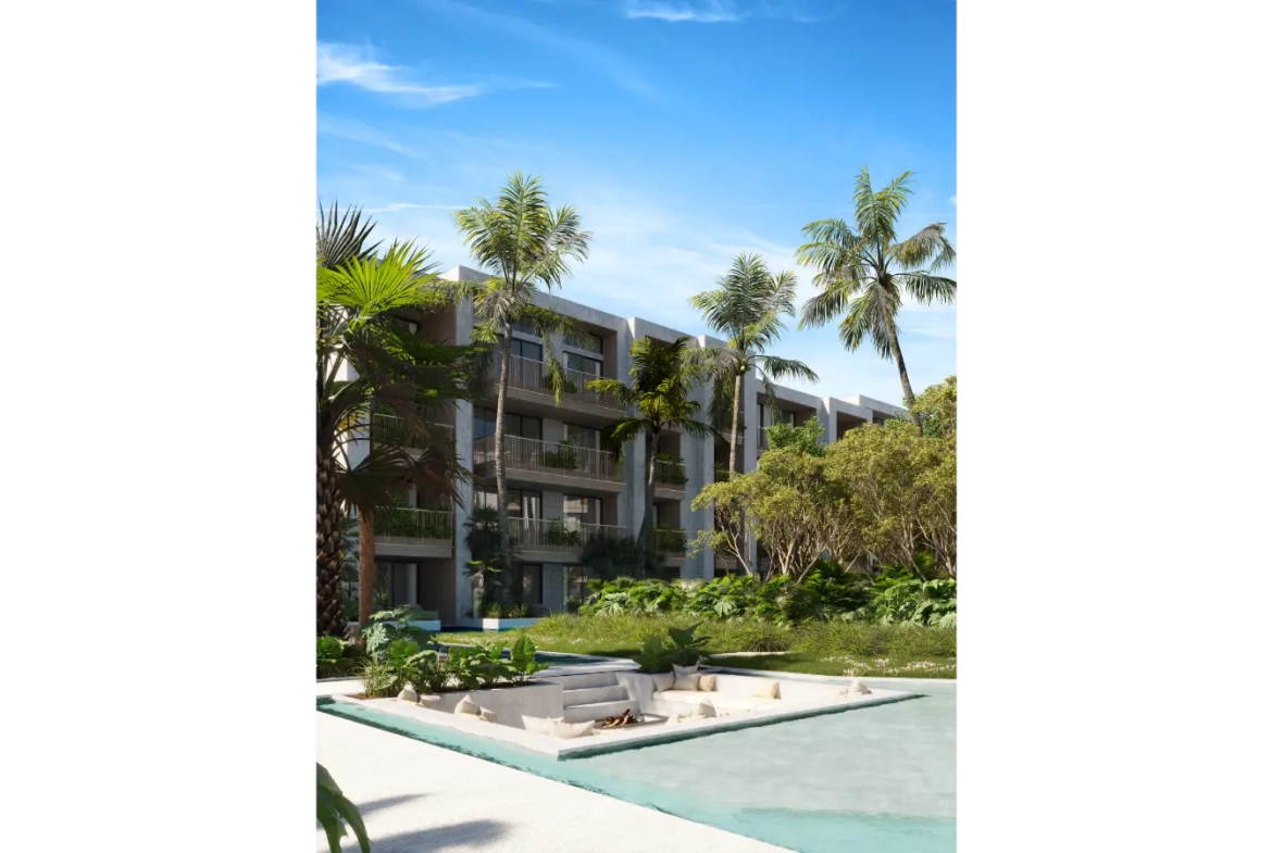 ID Ansaya at Aldea One Bedroom Apartment for Sale in Downtown Punta Cana with Sundeck ()