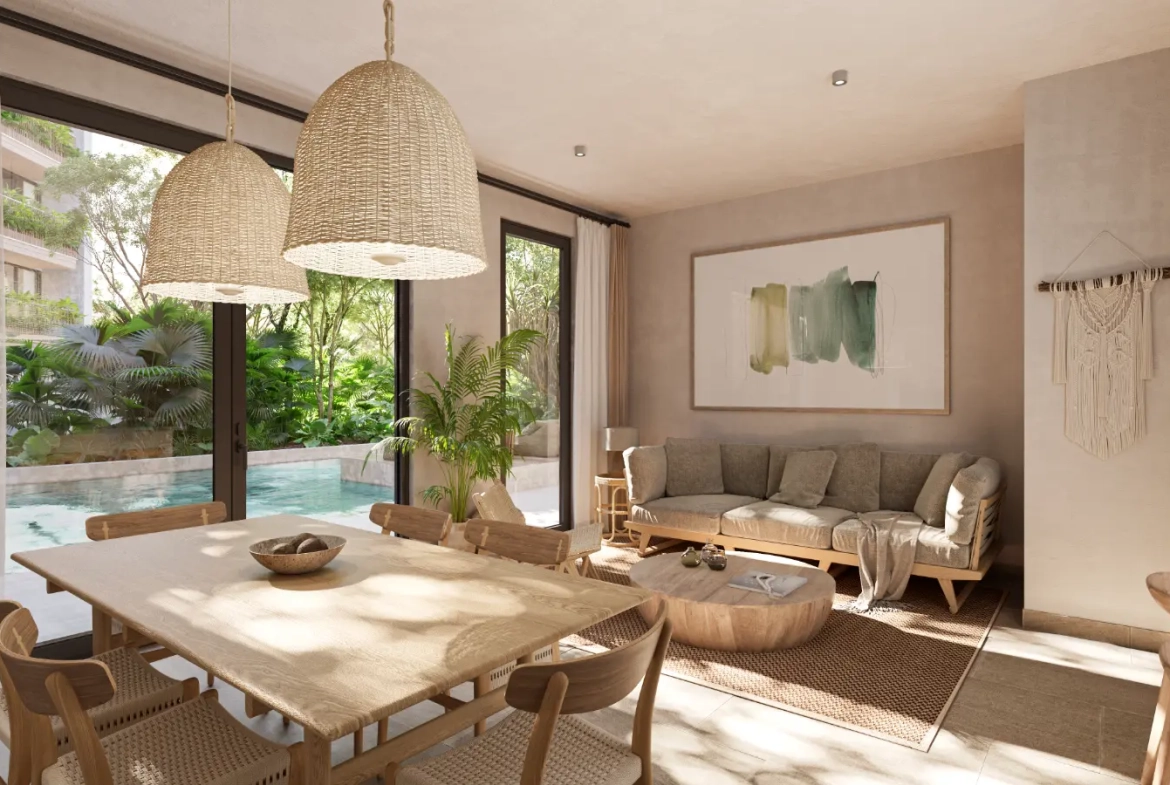 ID Ansaya at Aldea One Bedroom Apartment for Sale in Downtown Punta Cana with Sundeck ()