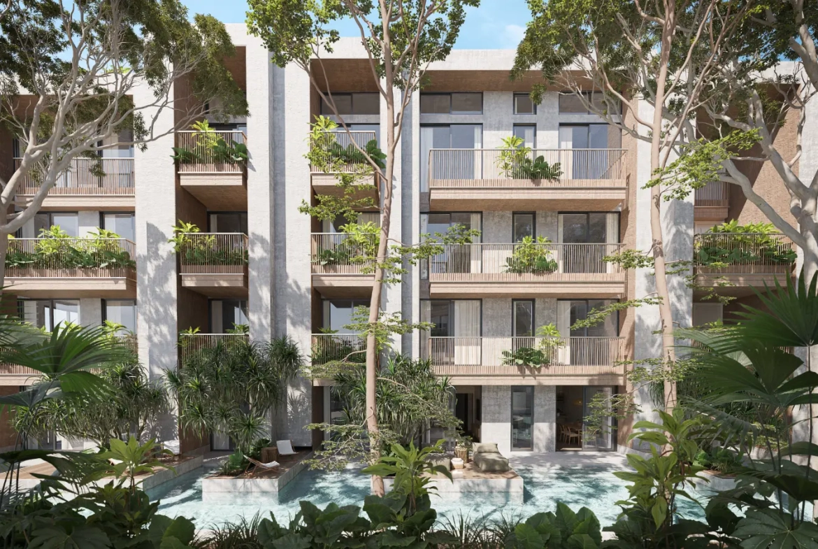 ID Ansaya at Aldea One Bedroom Apartment for Sale in Downtown Punta Cana with Sundeck ()