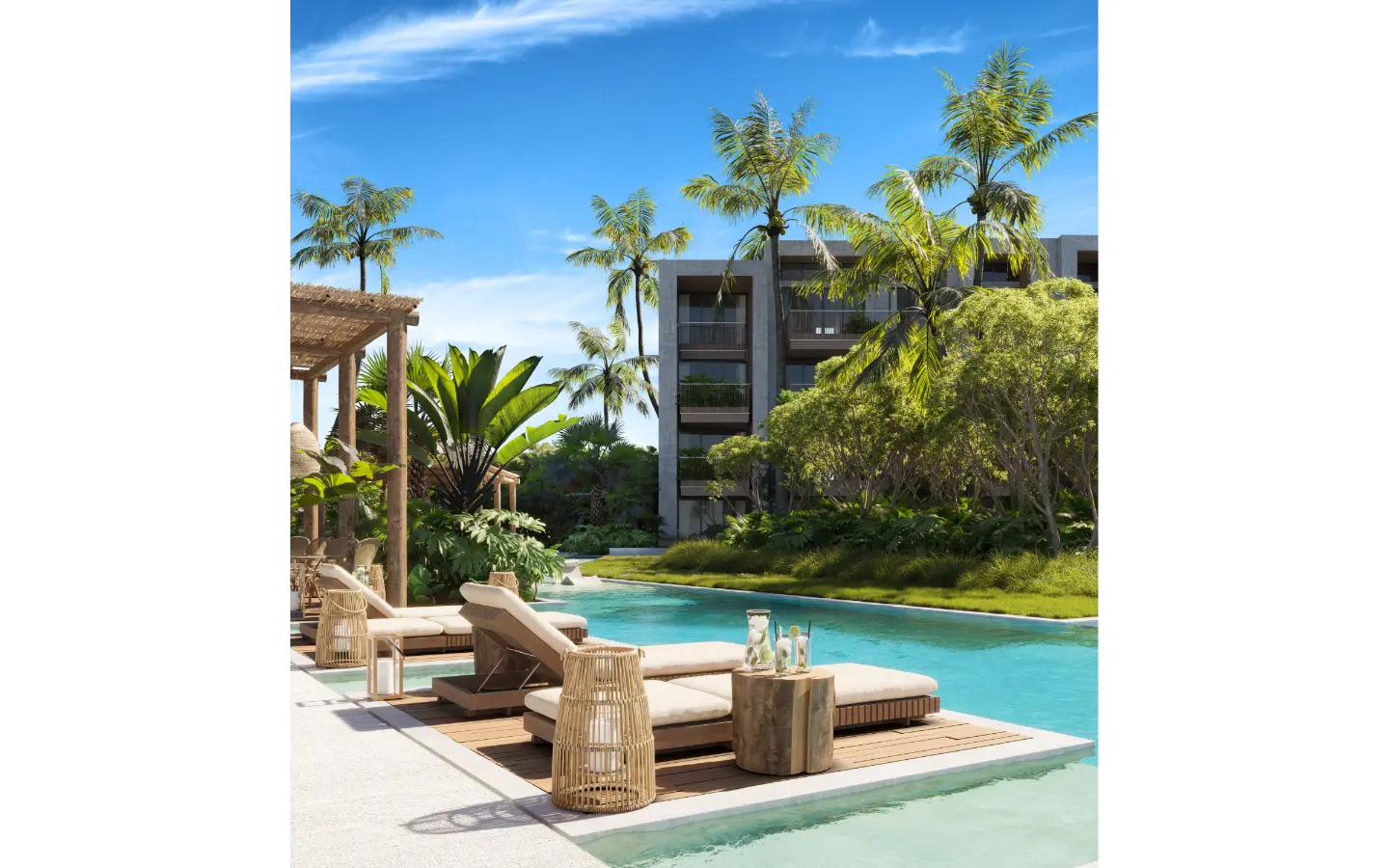 ID Ansaya at Aldea One Bedroom Apartment for Sale in Downtown Punta Cana with Sundeck () ID Ansaya at Aldea One Bedroom Apartment for Sale in Downtown Punta Cana with Sundeck ()