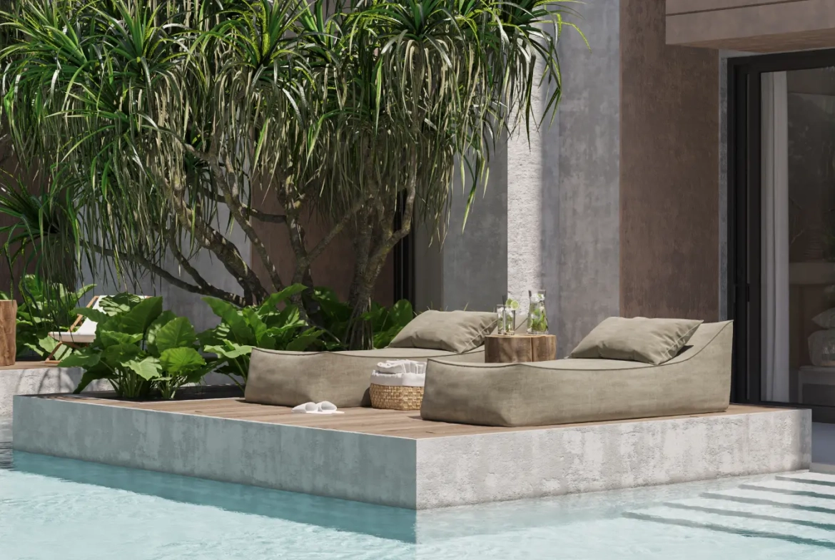 ID Ansaya at Aldea One Bedroom Apartment for Sale in Downtown Punta Cana with Sundeck ()