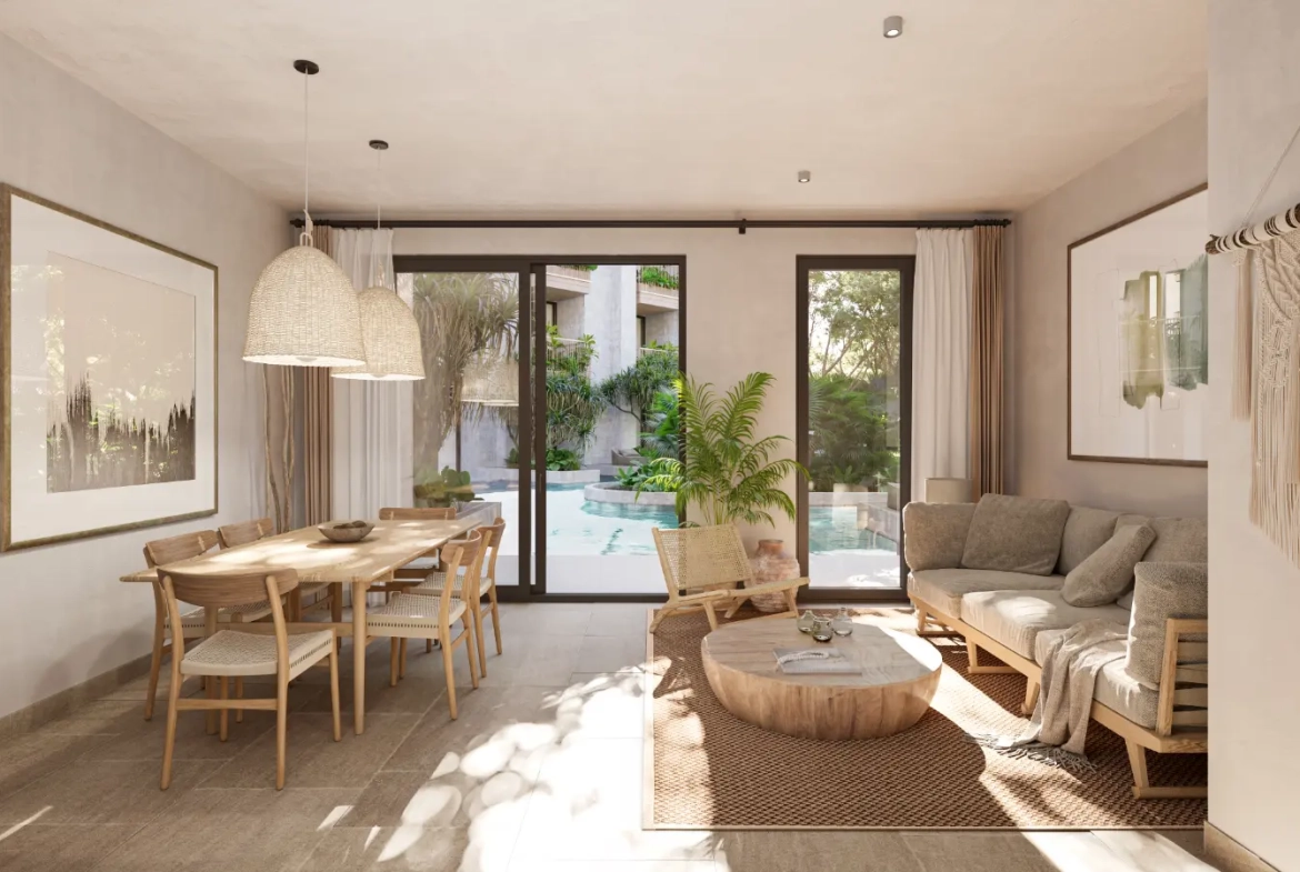 ID Ansaya at Aldea One Bedroom Apartment for Sale in Downtown Punta Cana with Sundeck ()