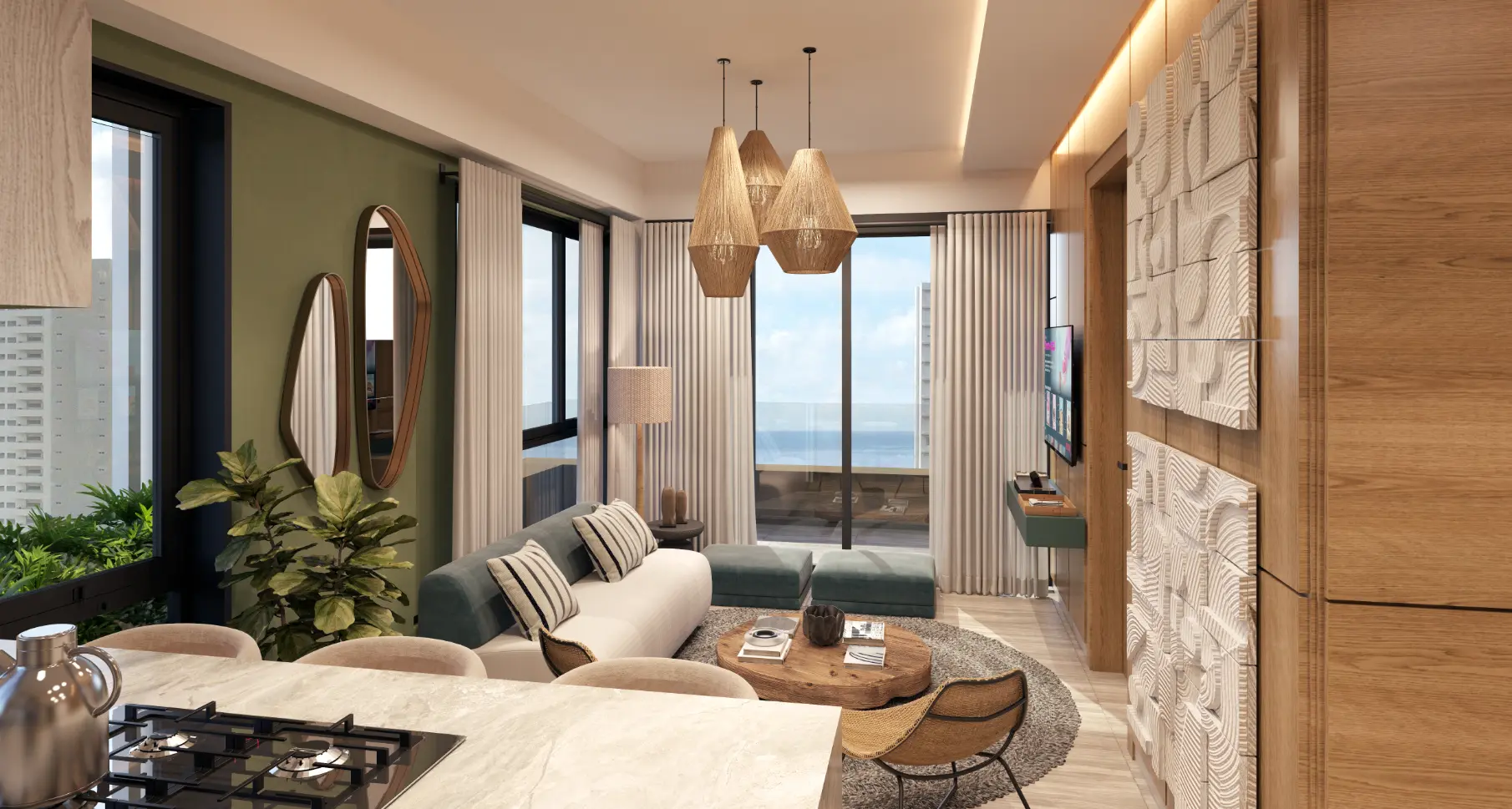 ID 4040 Vientos del Mar 2BR Private Terrace Beach Access Juan Dolio (1)