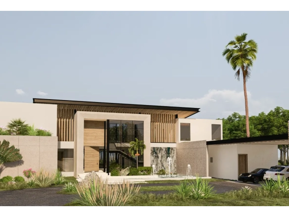 Villa Zuna 5 bedroom luxury villa in Las Iguanas Cap Cana with pool, jacuzzi, gardens and golf views