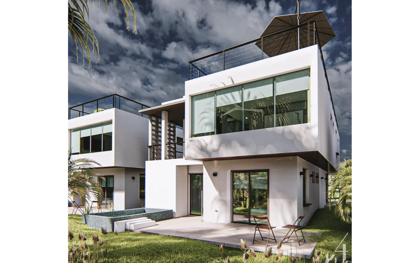 3 Bedroom Ecos del Mar II Villa with Clubhouse in Punta Cana