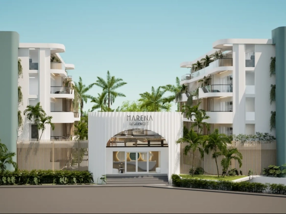 Marena Residences Pueblo Bayahibe 2 bedroom apartment for sale in gated community with pool heated Jacuzzi BBQ area and parking
