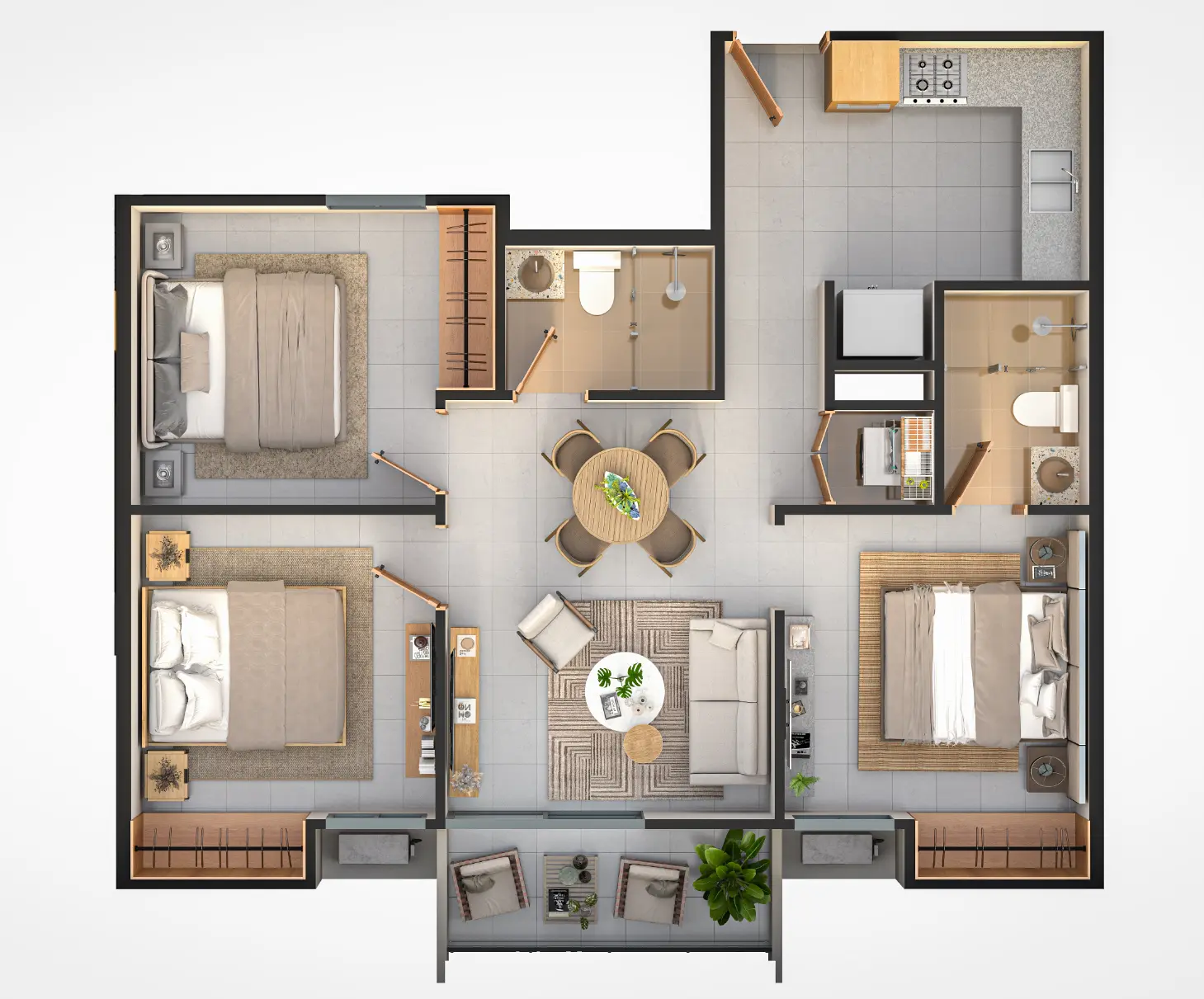 ID 4061 Spacious 3 Bedroom Smart Apartment with Dual Parking at Bavaro Island II Punta Cana (22)