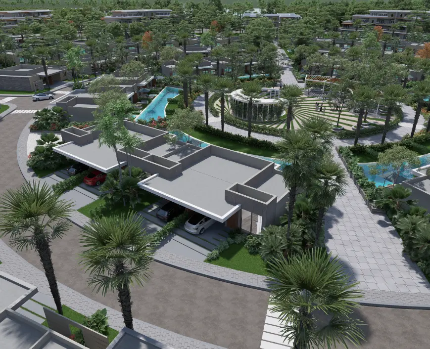 ID 4063 Sleek 2 Bedroom Modern Townhouse in Turquesa Town Fully Furnished with Private Garden and Electric Cart (1)