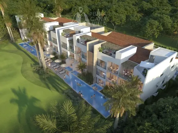 Tiburon Cocotal Residence for sale in Punta Cana featuring 3 bedrooms and views of the championship golf course.
