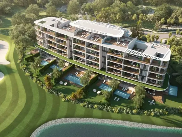 The FairWind 3 Bedroom Apartment for sale in Cap Cana with spacious terrace and Las Iguanas Golf Course views.