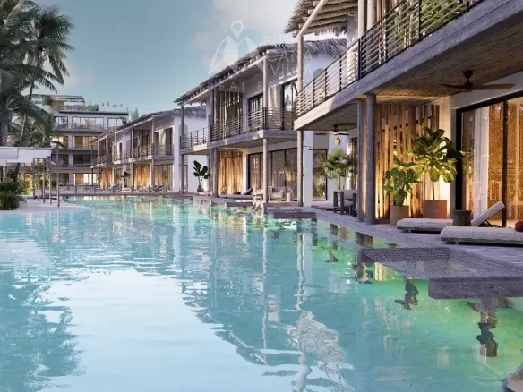 The Don Dom Residences Studio Apartment for sale in Dominicus Bayahibe with modern open-concept design and pool views.