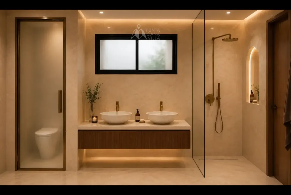 Luxurious primary bedroom in Belara Garden 2-Bedroom Cap Cana