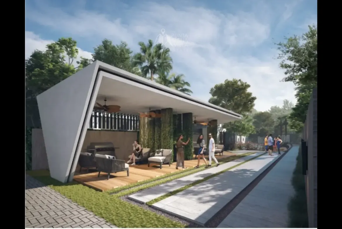 Landscaped garden pathways within the secure Bey Garden community
