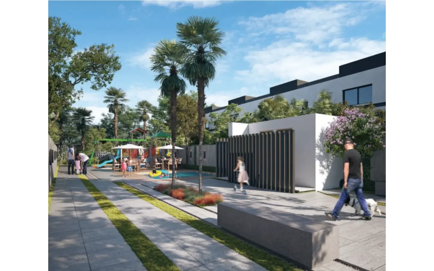 Covered parking space and secure entrance gate access